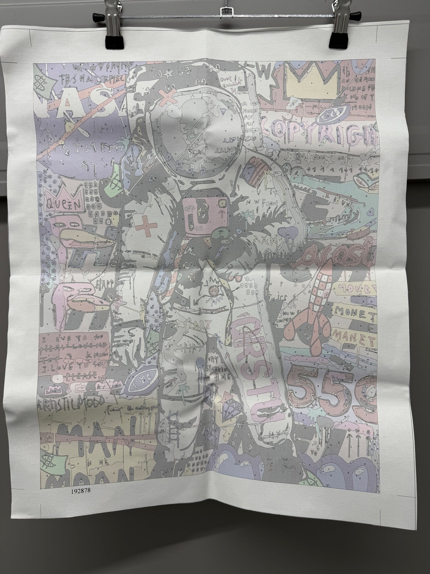 Banksy-Style Astronaut Paint by Numbers