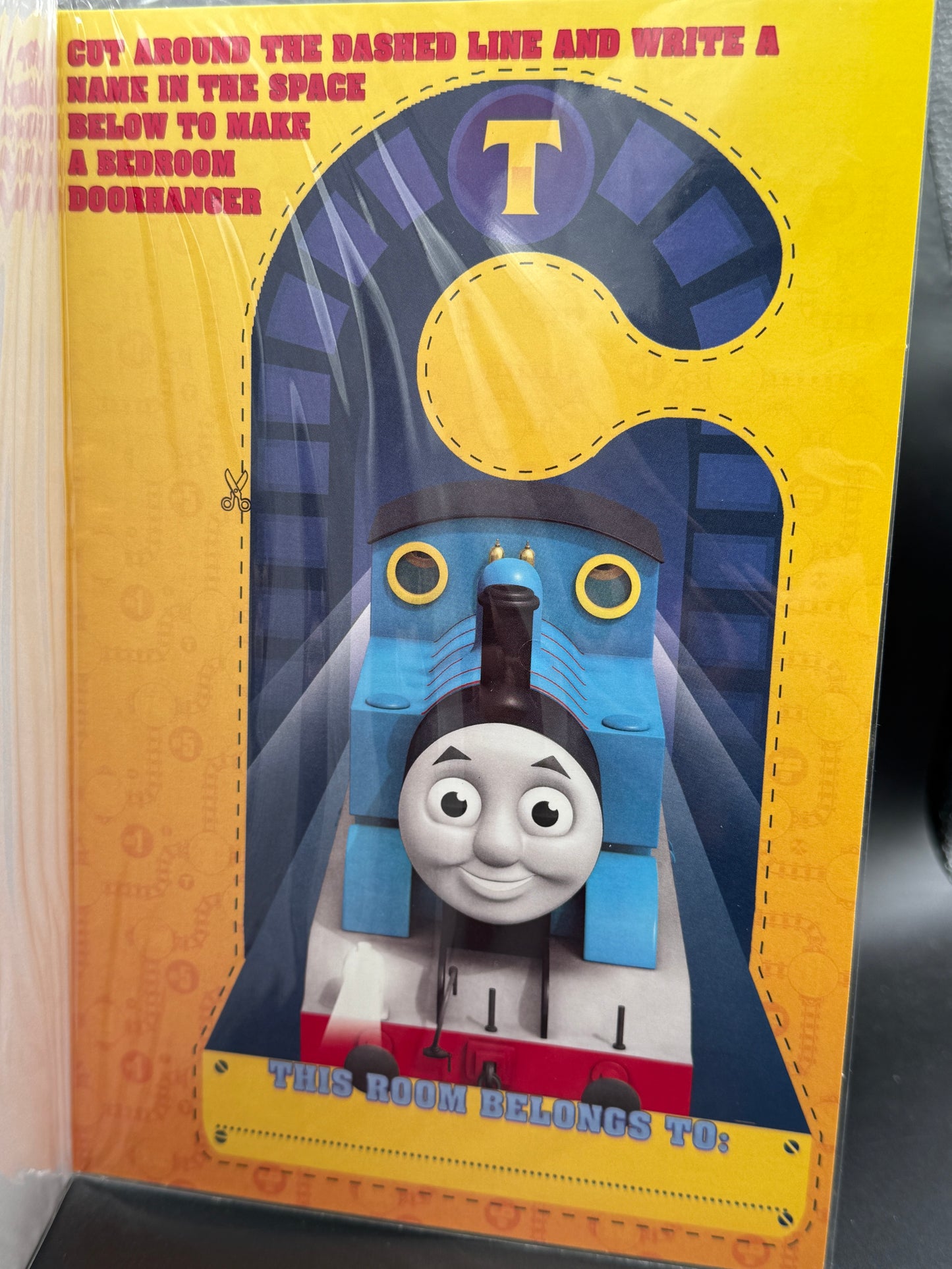 Birthday son - Thomas train card with badge