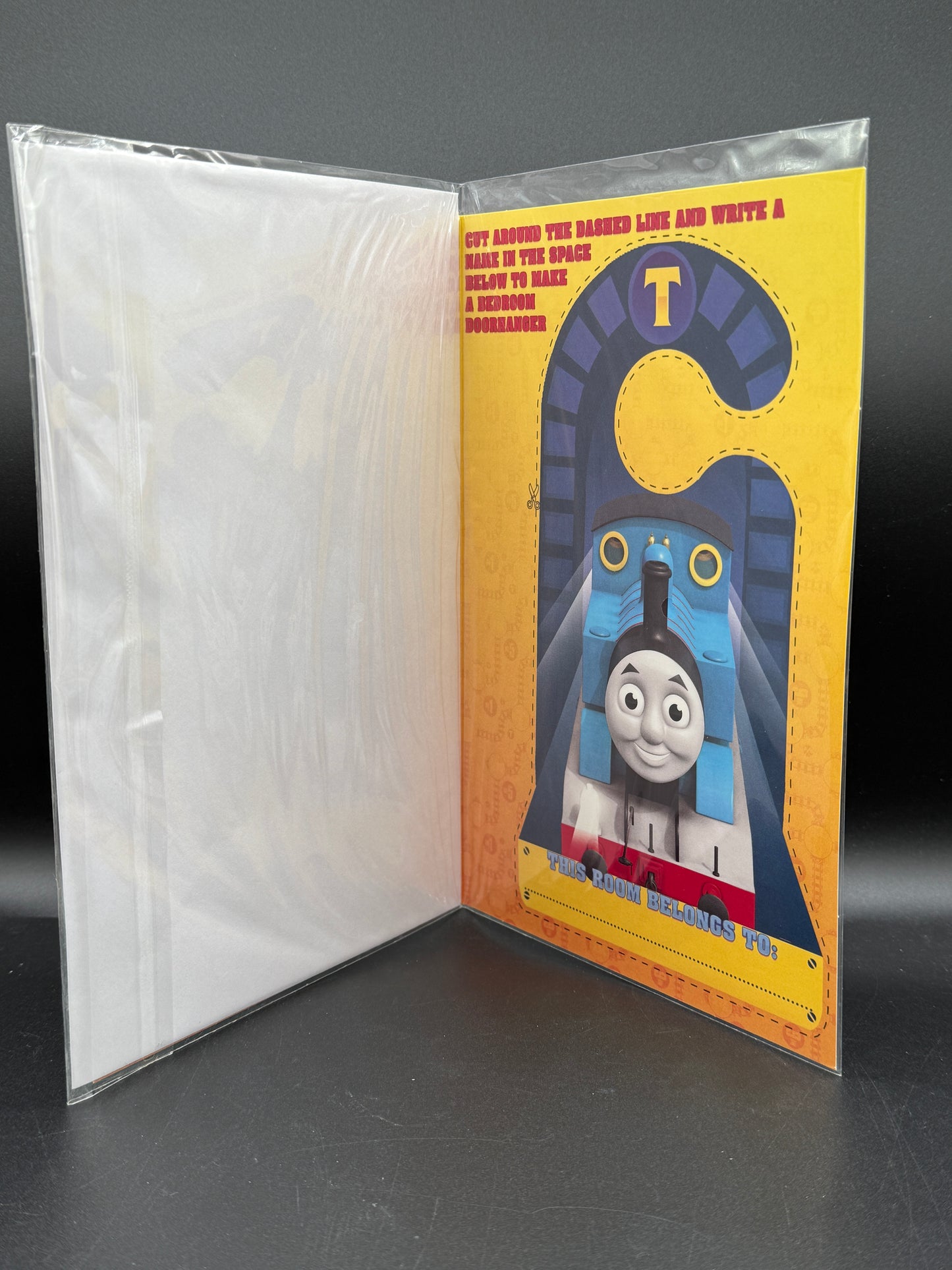 Birthday son - Thomas train card with badge