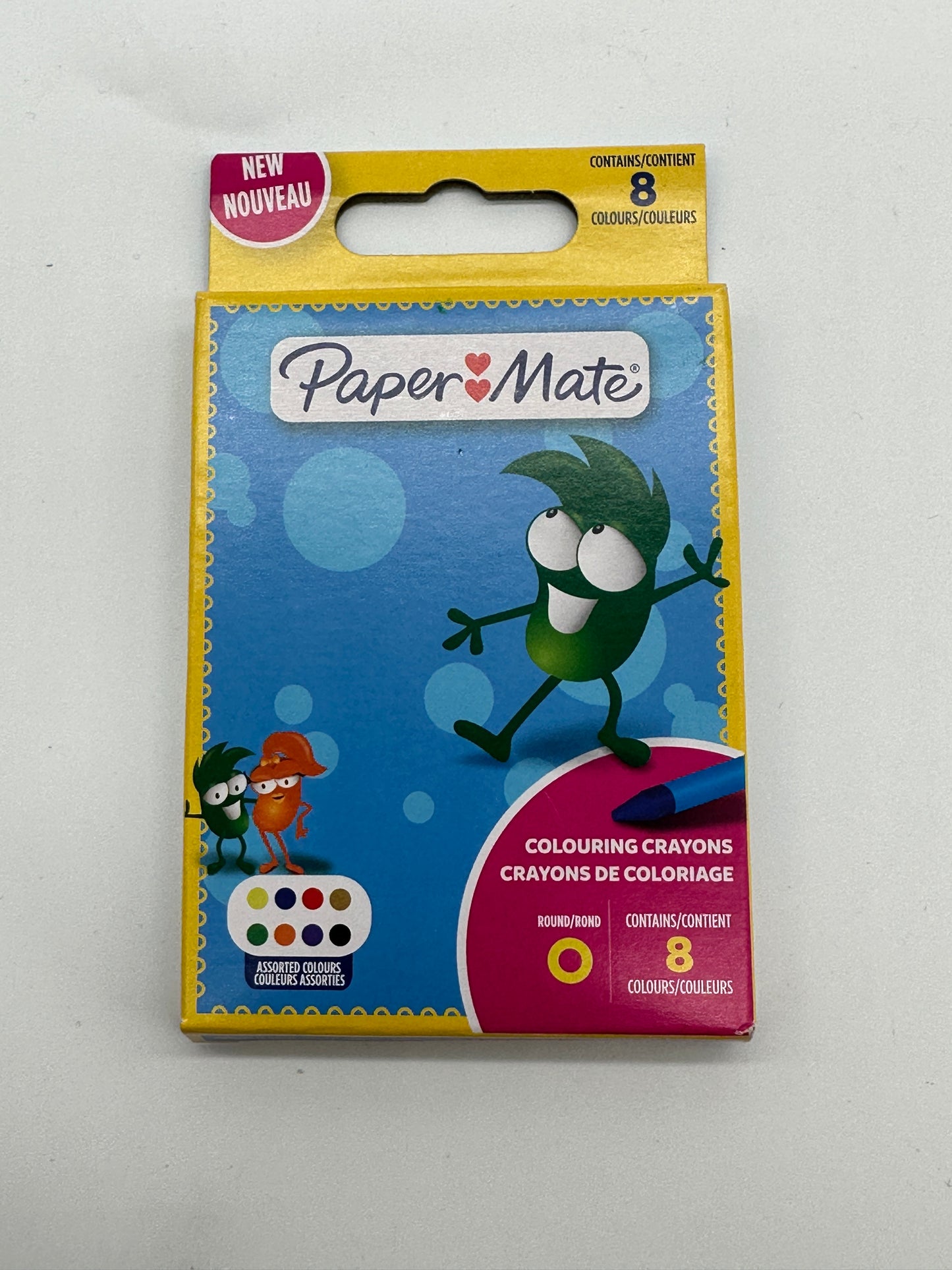 Crayons - Pack of 8 assorted colors - Paper mate