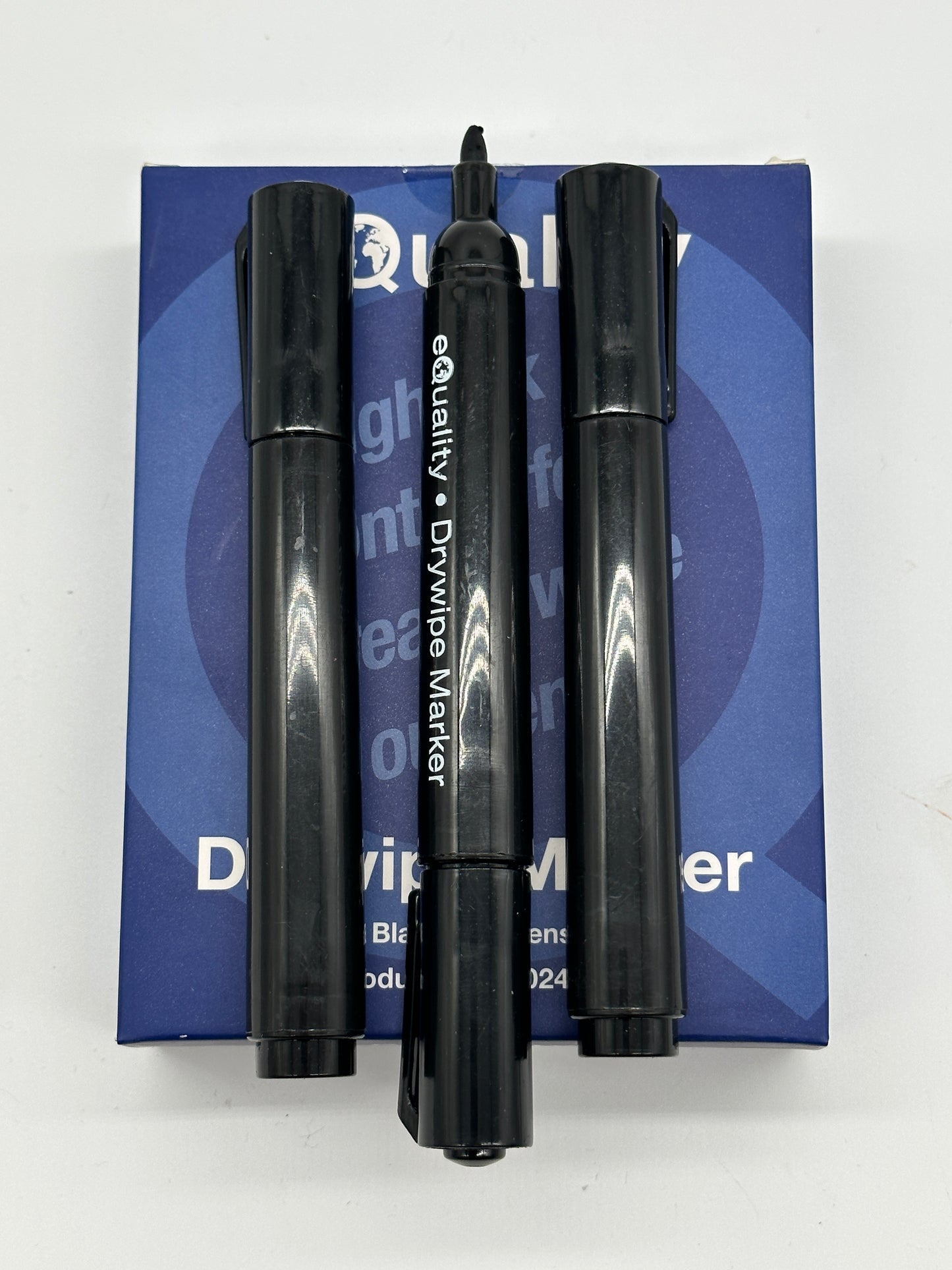 eQuality Drywipe marker - Black - 12pack