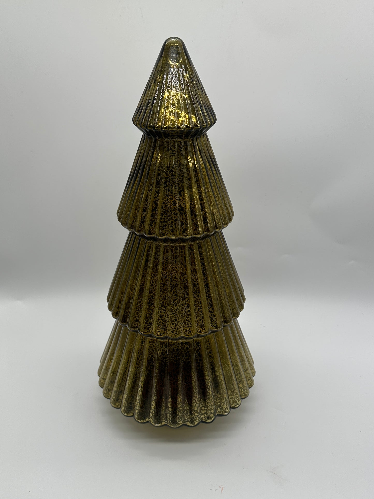Large glass tree - metalic effect.