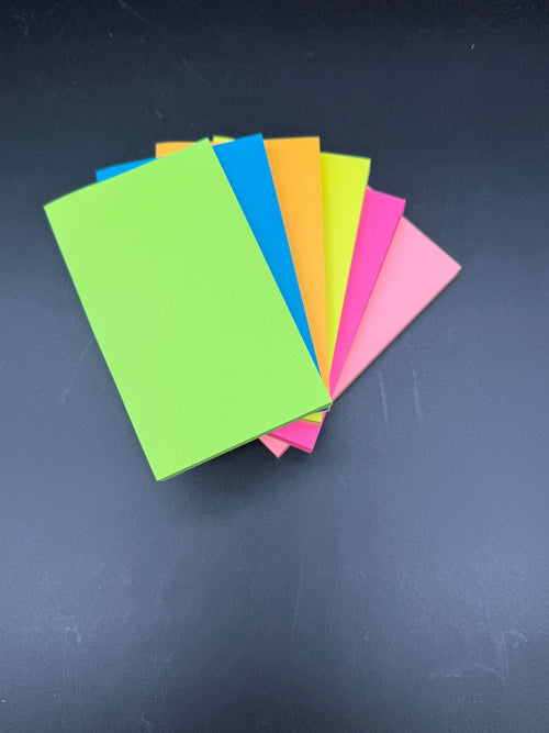 Sticky Notes Removable Neon 125x75 Bright Memo Pads - 80 Sheets per pad