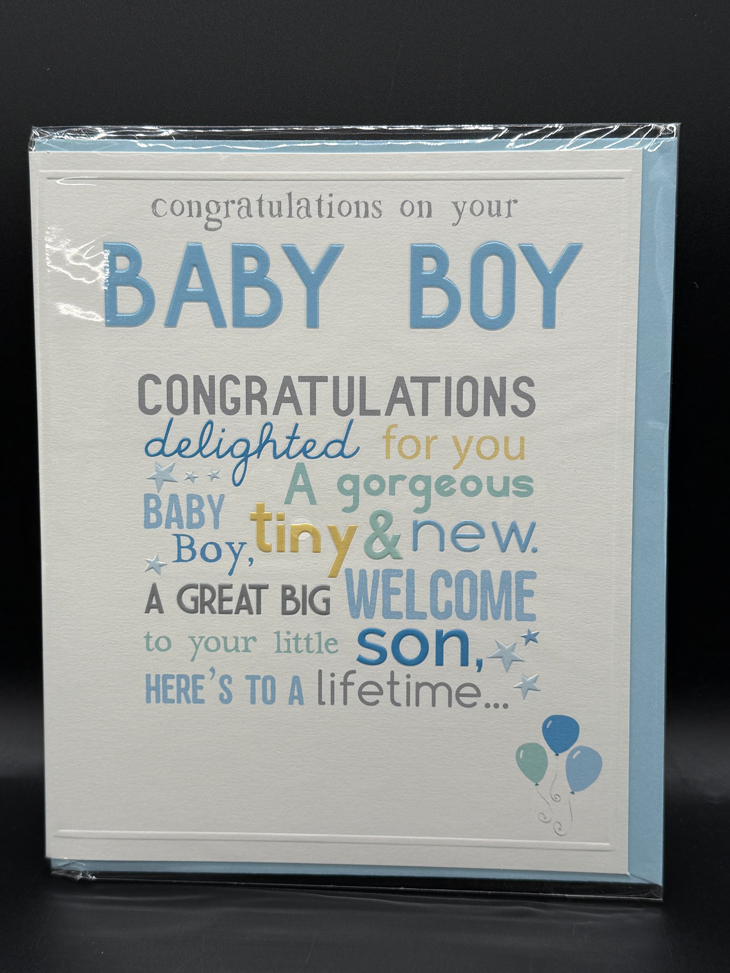 Congratulations on your Baby boy card