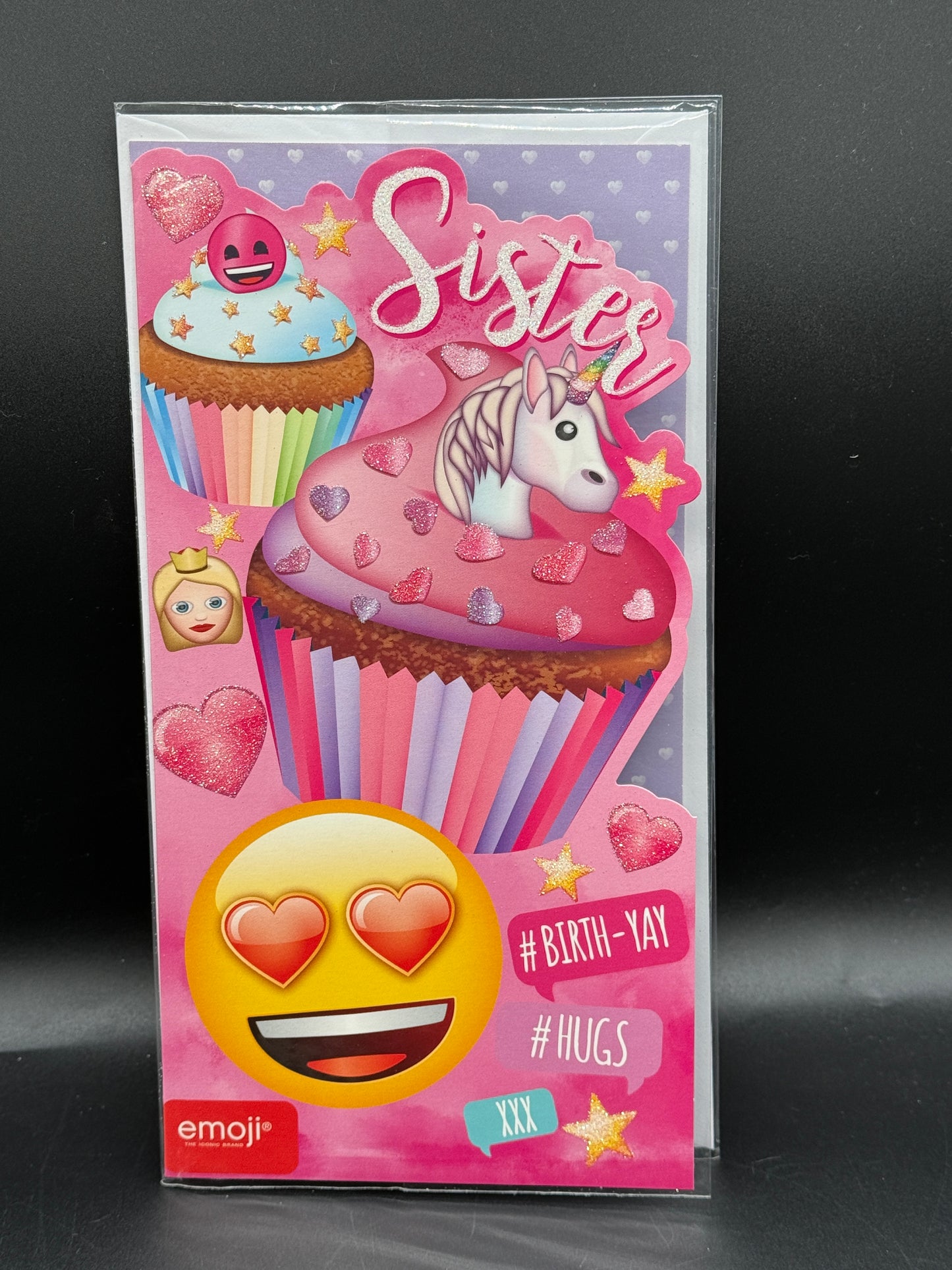 Emoji - Sister birthday card.