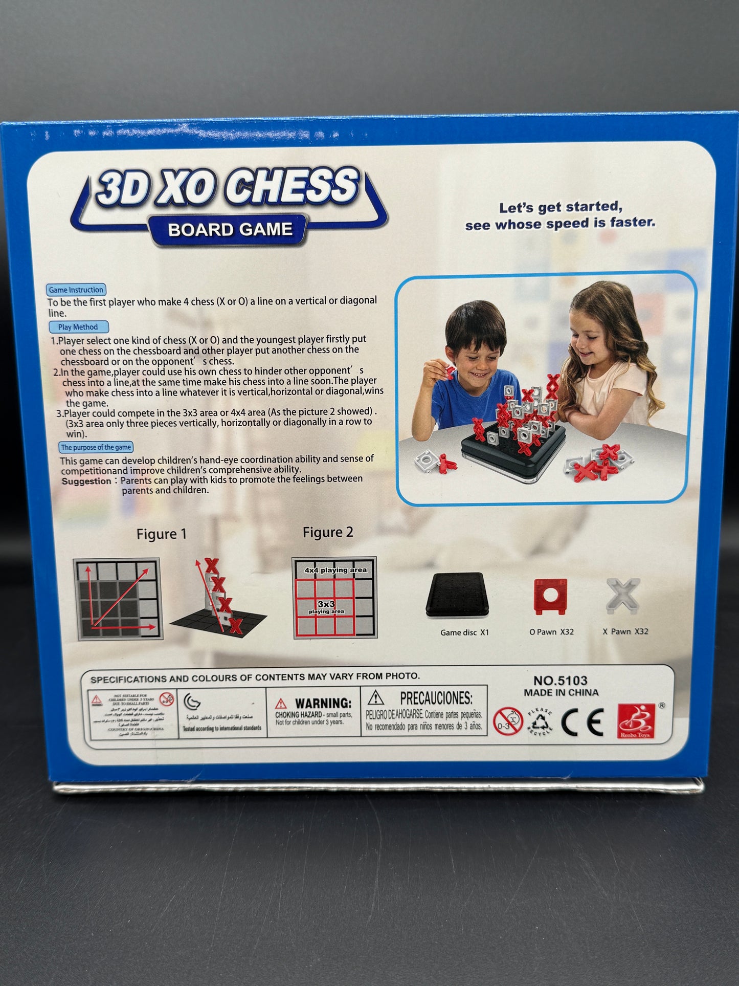 Portable 3D Tic Tac Toe game - Connect 4 - XO Chess