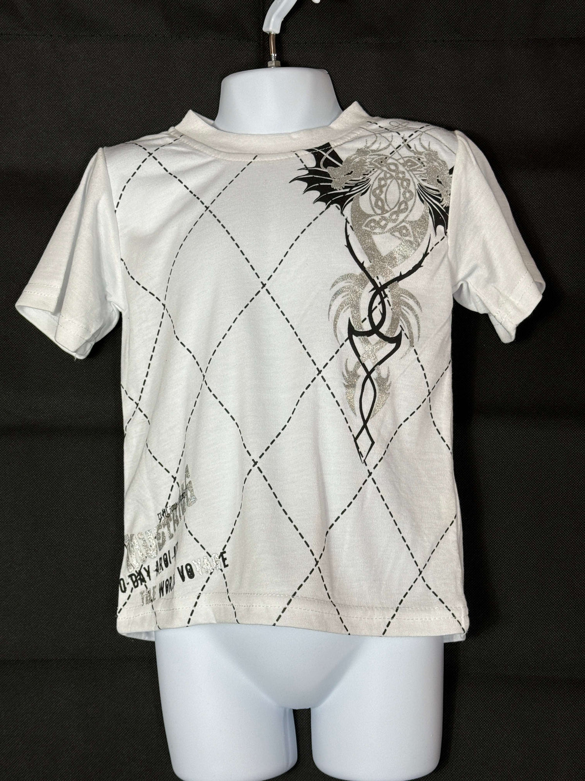 🐉 Kids' White Double-Headed Dragon T-Shirt