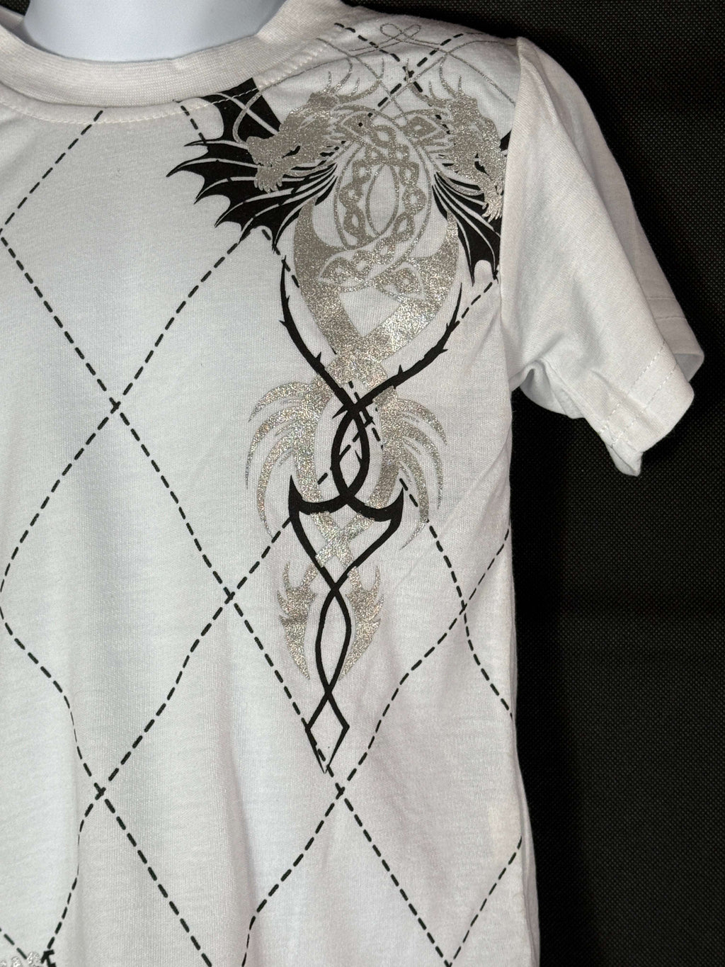 🐉 Kids' White Double-Headed Dragon T-Shirt