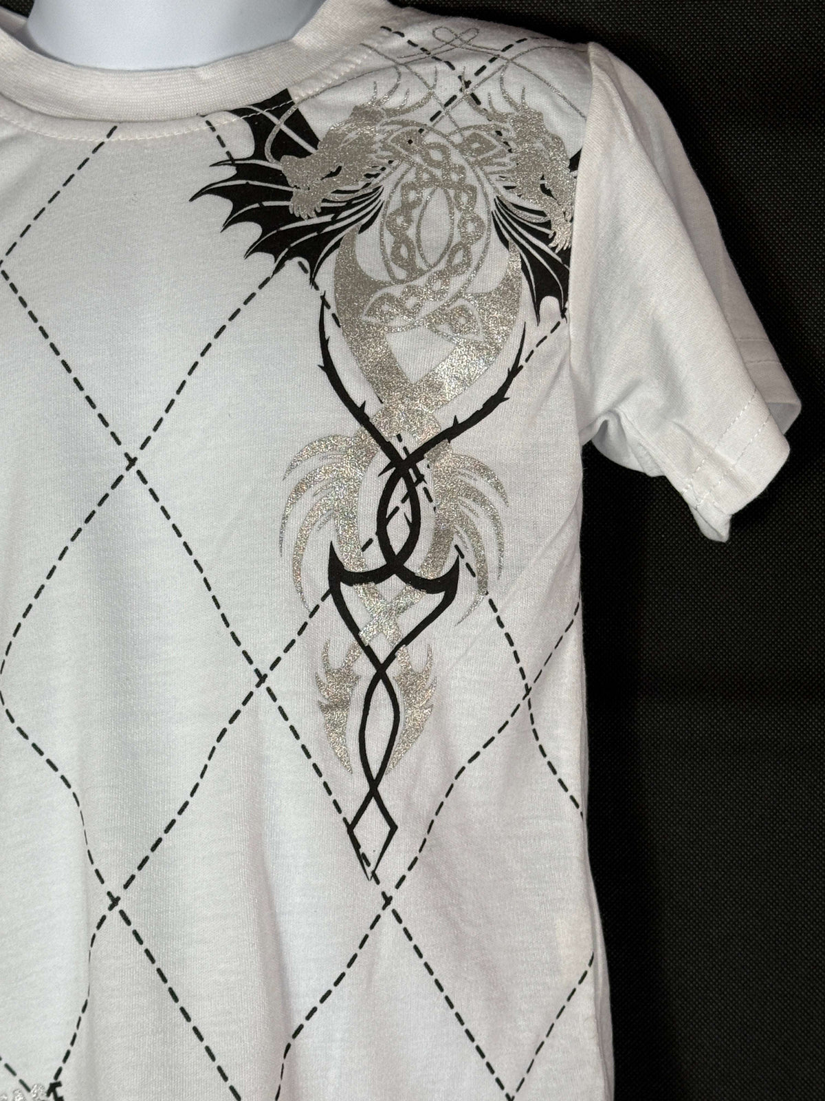 🐉 Kids' White Double-Headed Dragon T-Shirt