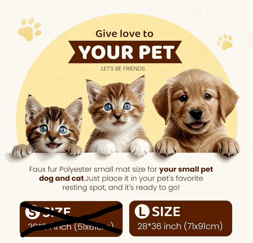 🐱 MAIYADUO SELF-WARMING PET BED – 60 × 45CM