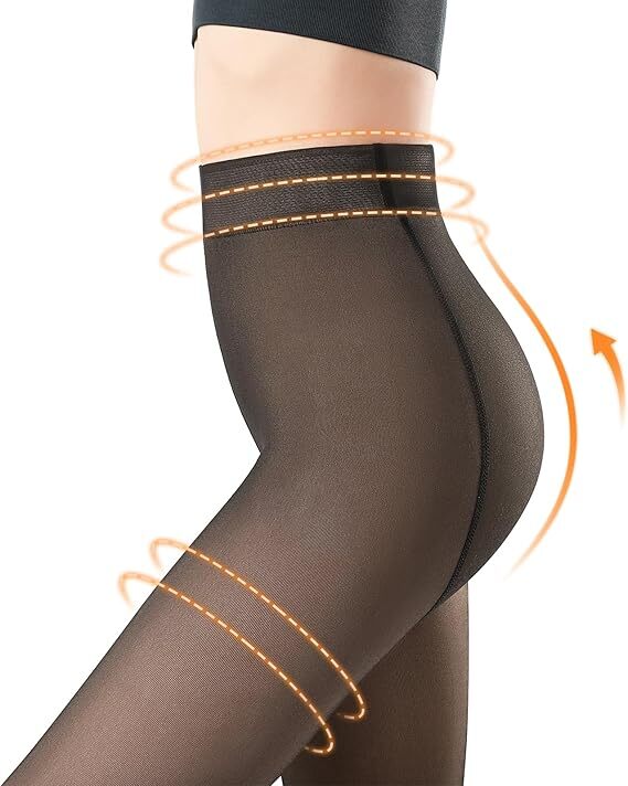 🔥 Sytop Fleece-Lined Translucent Warm Tights – M/L